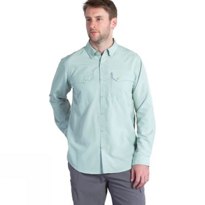 Camisa ExOfficio Sol Cool Cryogen Manga Larga Hombre - Verde - Chile VGT145962